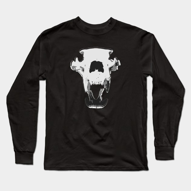 Wolf Skull Long Sleeve T-Shirt by ImaginativeWild